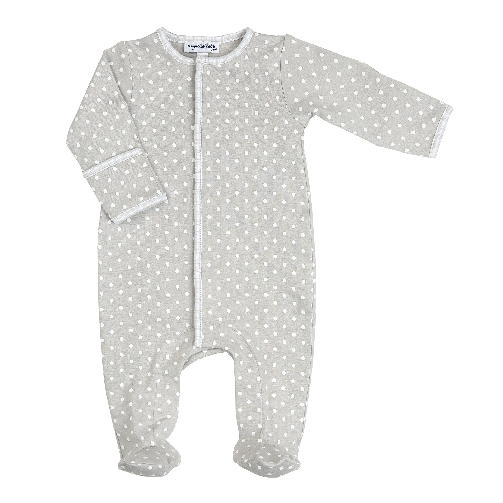 Magnolia Baby Babygrow Newborn Magnolia Baby Grey Polka Dots Babygrow