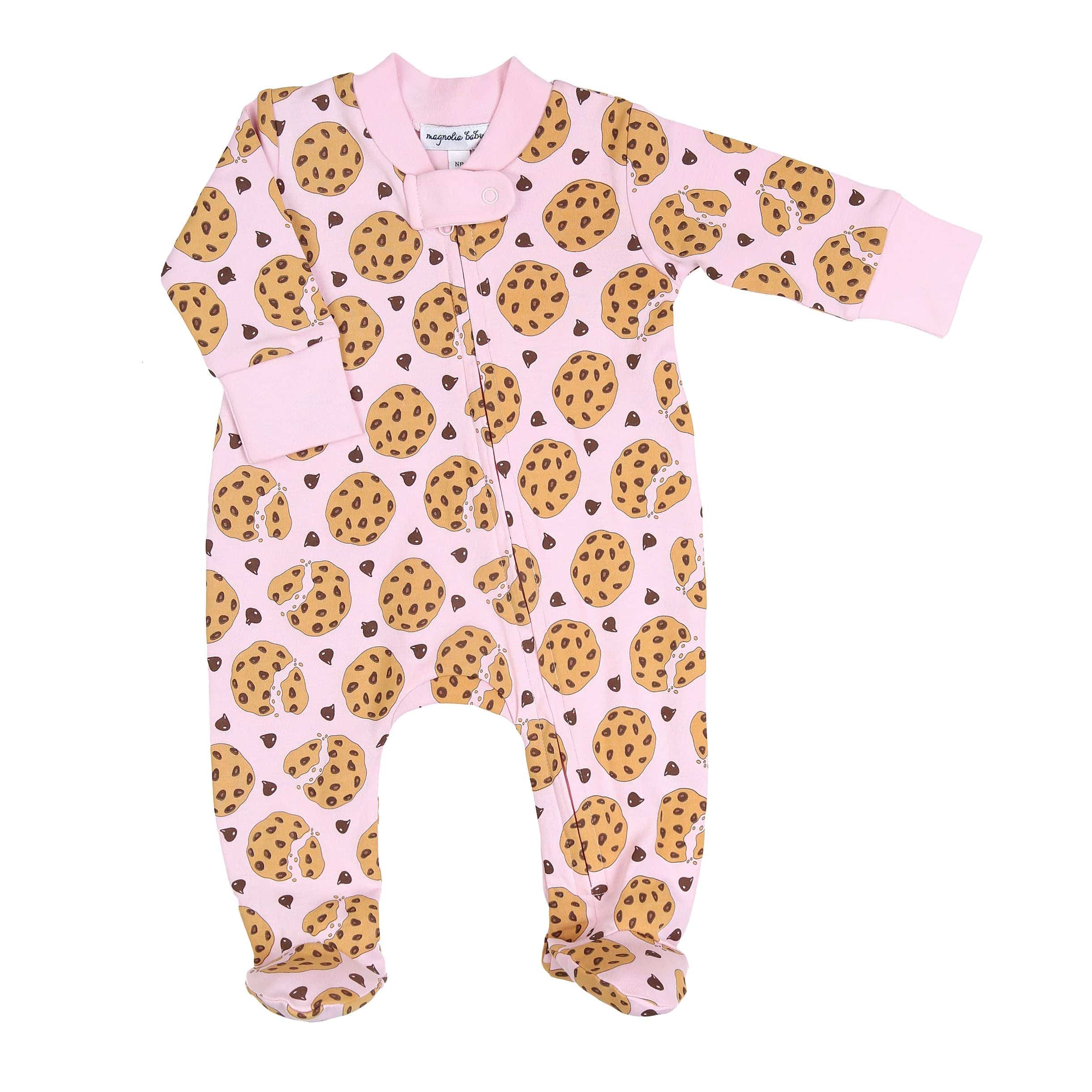 Magnolia Baby Babygrow Newborn Magnolia Baby Pink Chocolate Chip Cookie Zip Up Babygrow