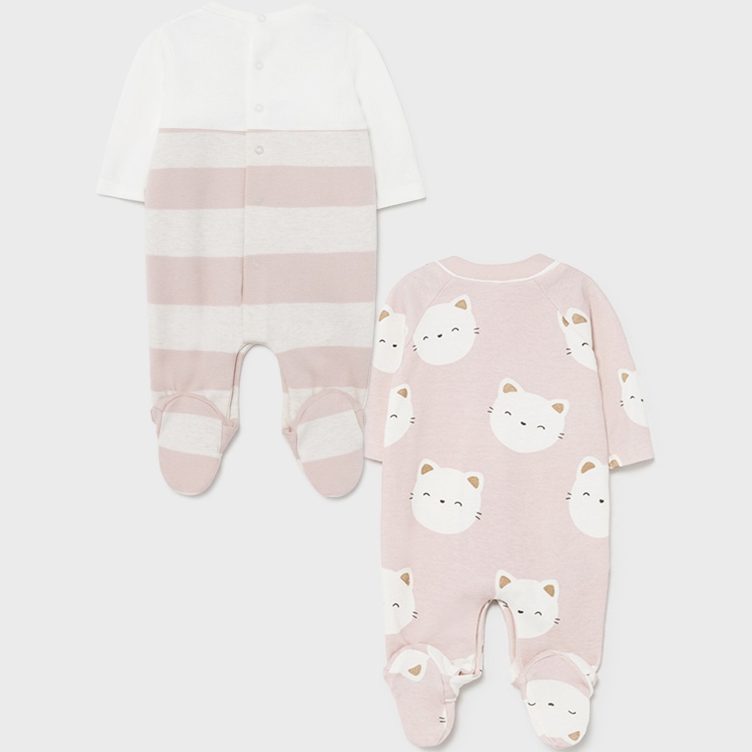 Mayoral Pink Twin Pack of Babygrows - Babygrow