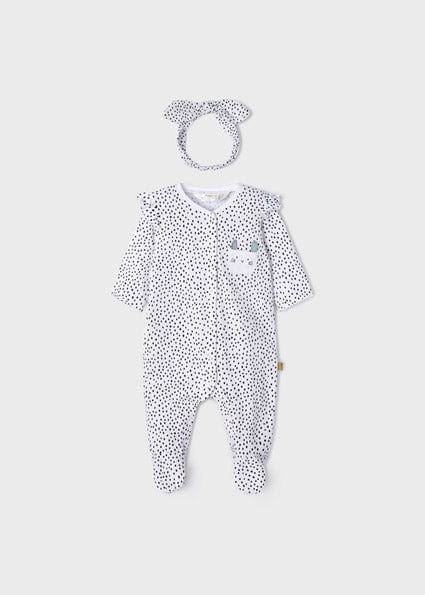 Mayoral Babygrow Mayoral Twin Pack 'Bunny' Babygrow & Headband Set