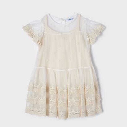 Mayoral Dress Mayoral Linen Embroidered Dress