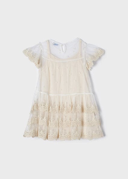 Mayoral Dress Mayoral Linen Embroidered Dress