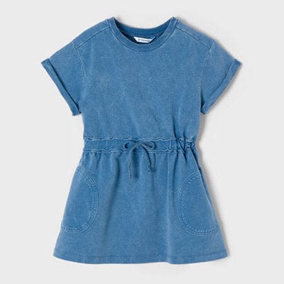 Mayoral Dress Mayoral Tie Waist Indigo Dress