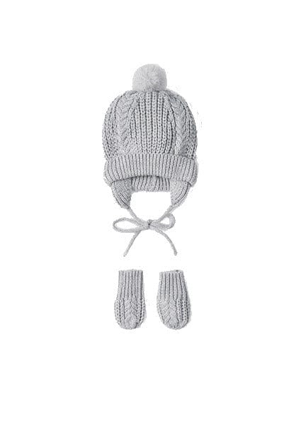 Mayoral Hat & Gloves Mayoral Grey Knitted Hat & Mittens Gift Set