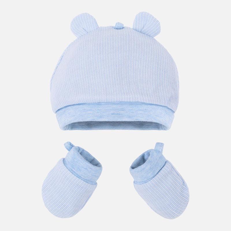 Mayoral Blue Hat & Mittens Gift Set - Hat