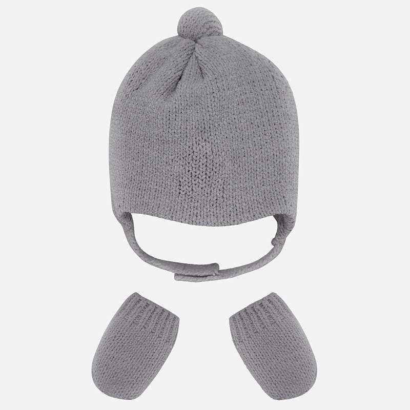 Mayoral Grey Hat & Mittens Gift Set - Hat