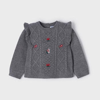 Mayoral Jumper Mayoral Girls Steel Embroidered Knit Jumper