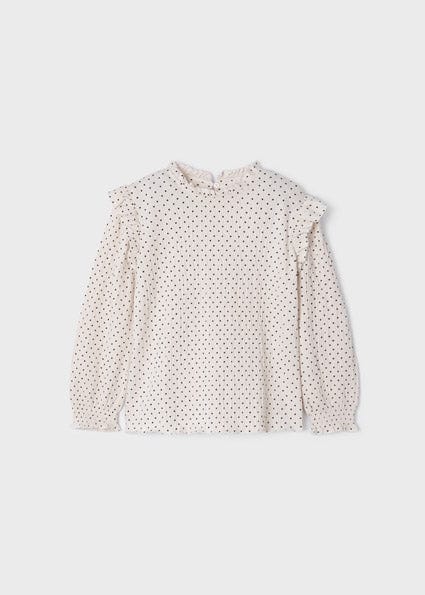 Mayoral T-shirt 2 Years Mayoral  Girls Long Sleeve Polka Dot T-Shirt