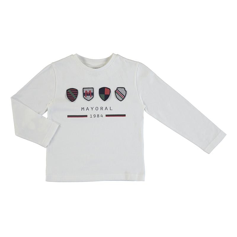 Mayoral Boys Off White T-Shirt - T-shirt