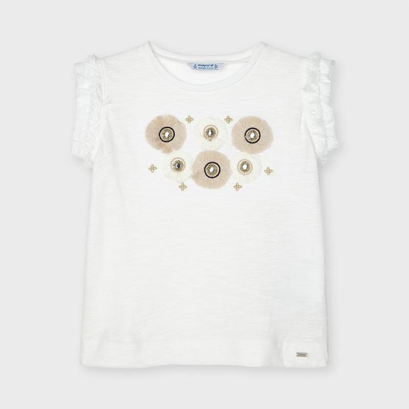 Mayoral Flower Applique T-Shirt - T-shirt