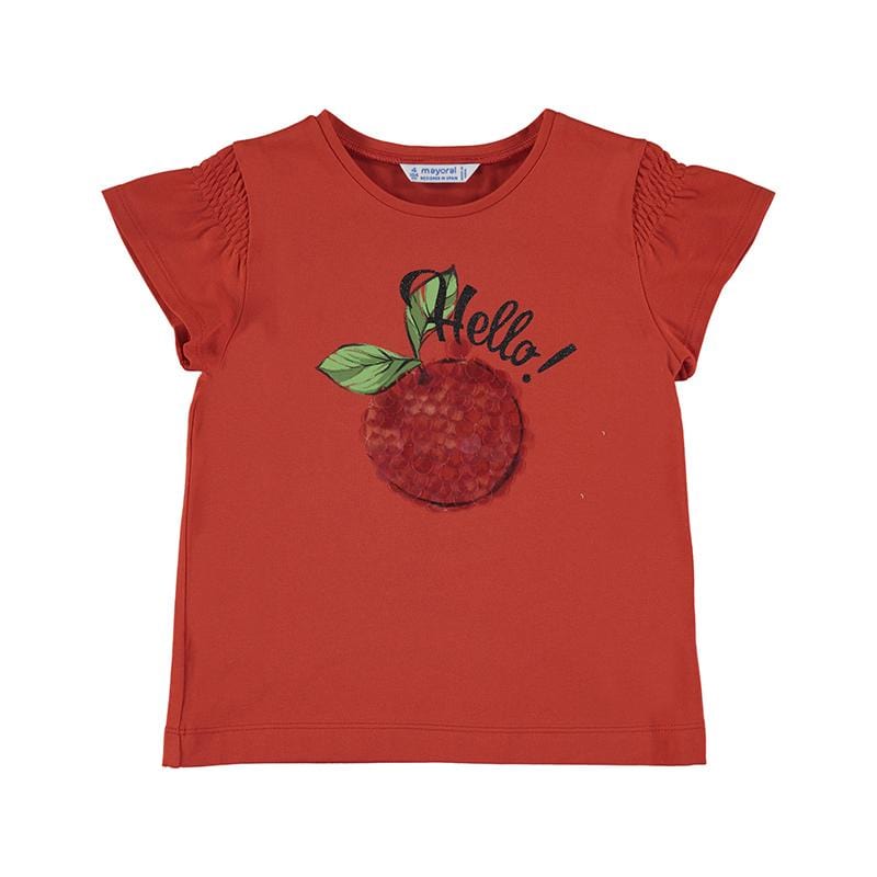 Mayoral Girls Red Apple T-Shirt - T-shirt