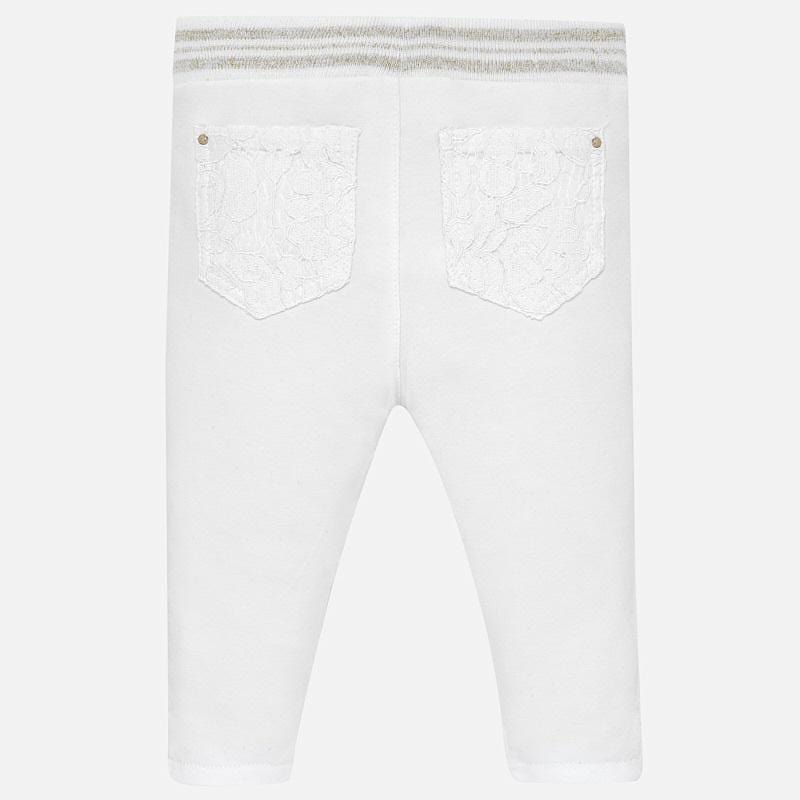 Mayoral White Lace Trousers - Trouser