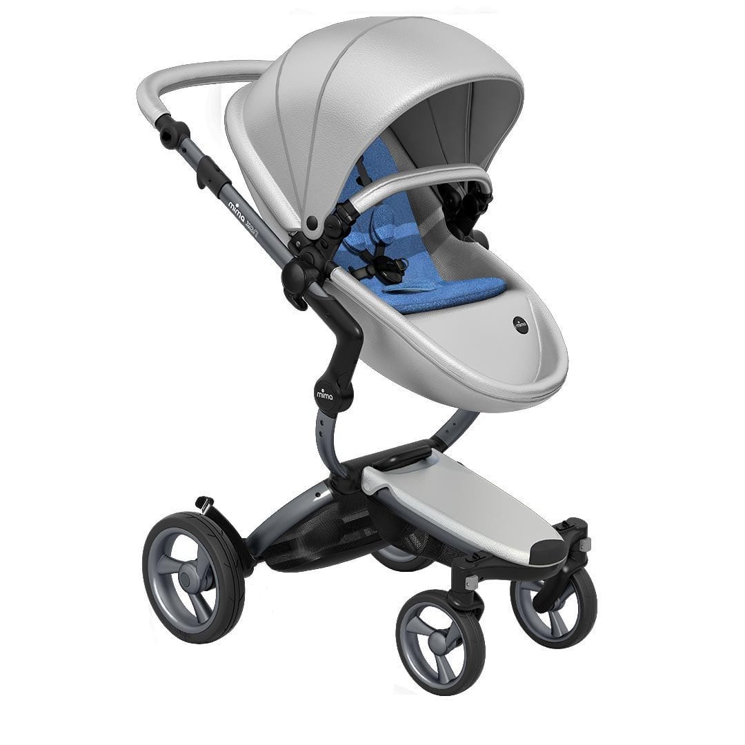 Mima-Xari-Single-Pushchair-Argento-with-Graphite-Grey-Chassis-denim-blue.