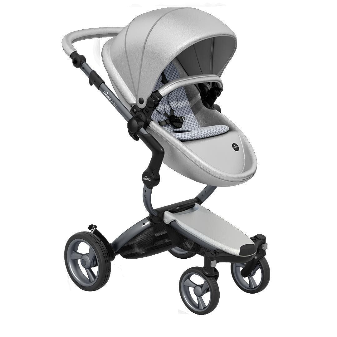 Mima-Xari-Single-Pushchair-Argento-with-Graphite-Grey-Chassis-retro-blue