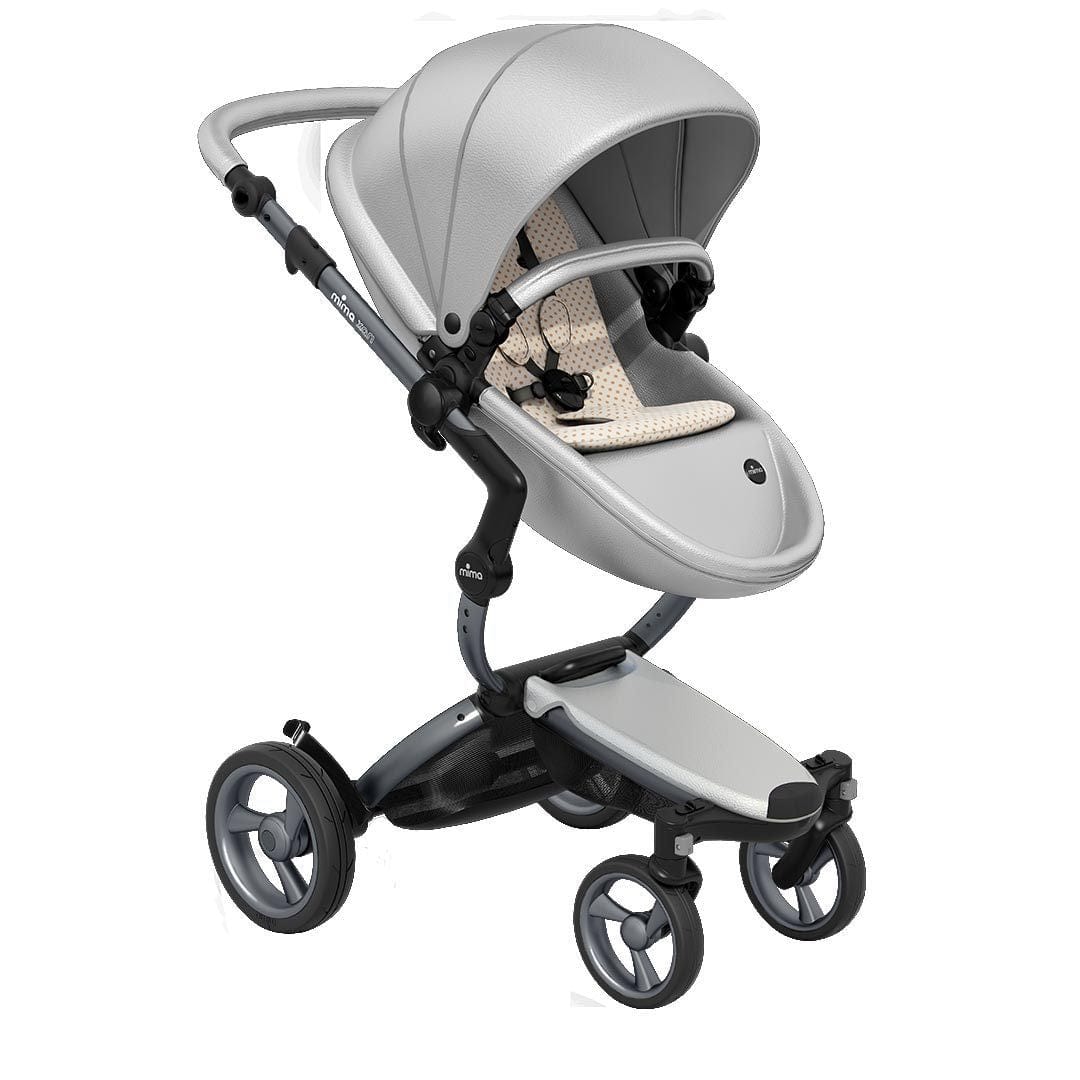 Mima-Xari-Single-Pushchair-Argento-with-Graphite-Grey-Chassis-sandy-beige