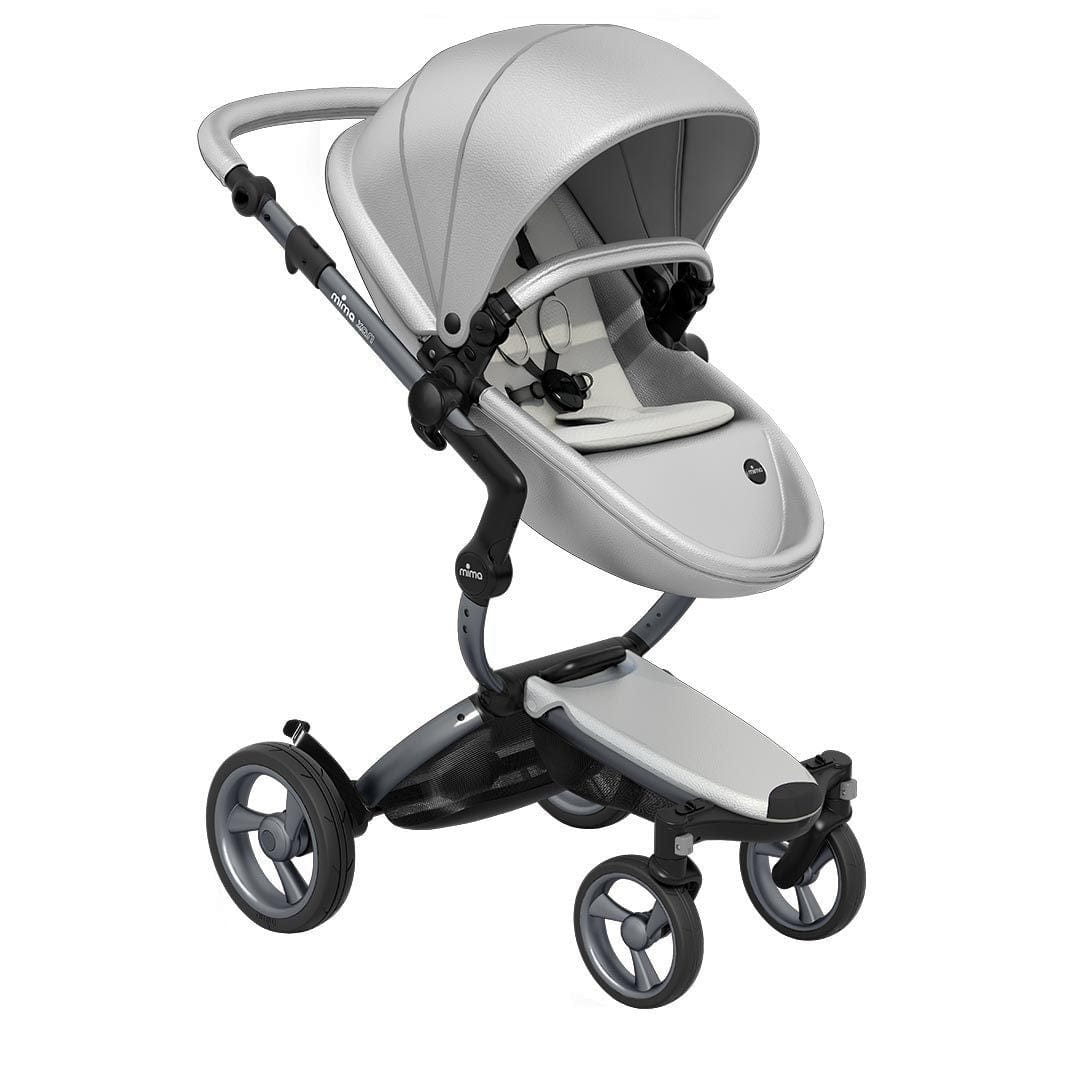 Mima-Xari-Single-Pushchair-Argento-with-Graphite-Grey-Chassis-stone-white