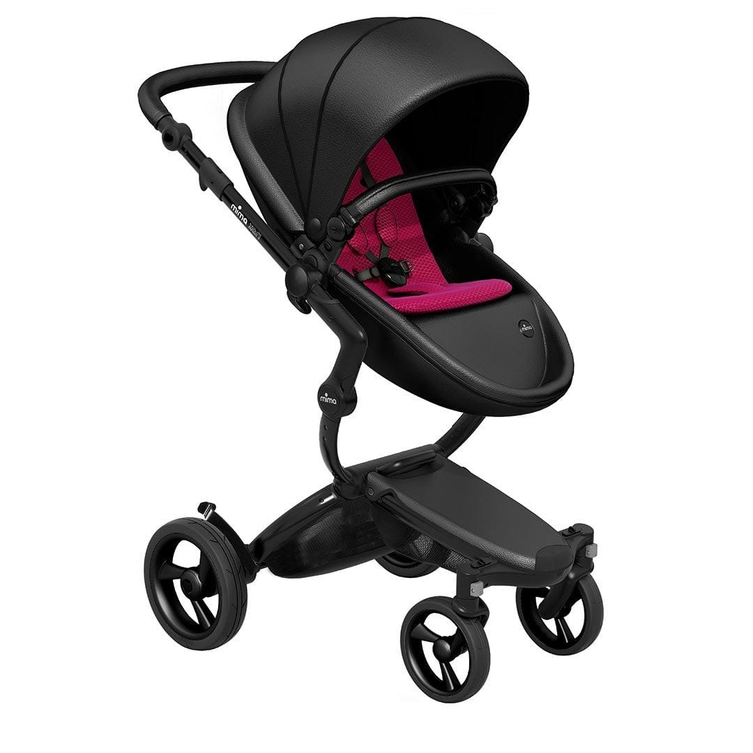 Mima-Xari-Single-Pushchair-Black-Flair-with-Black-Chassis-hot-magenta