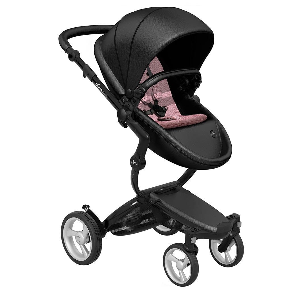 Mima-Xari-Single-Pushchair-Black-Flair-with-Black-Chassis-pixel-pink