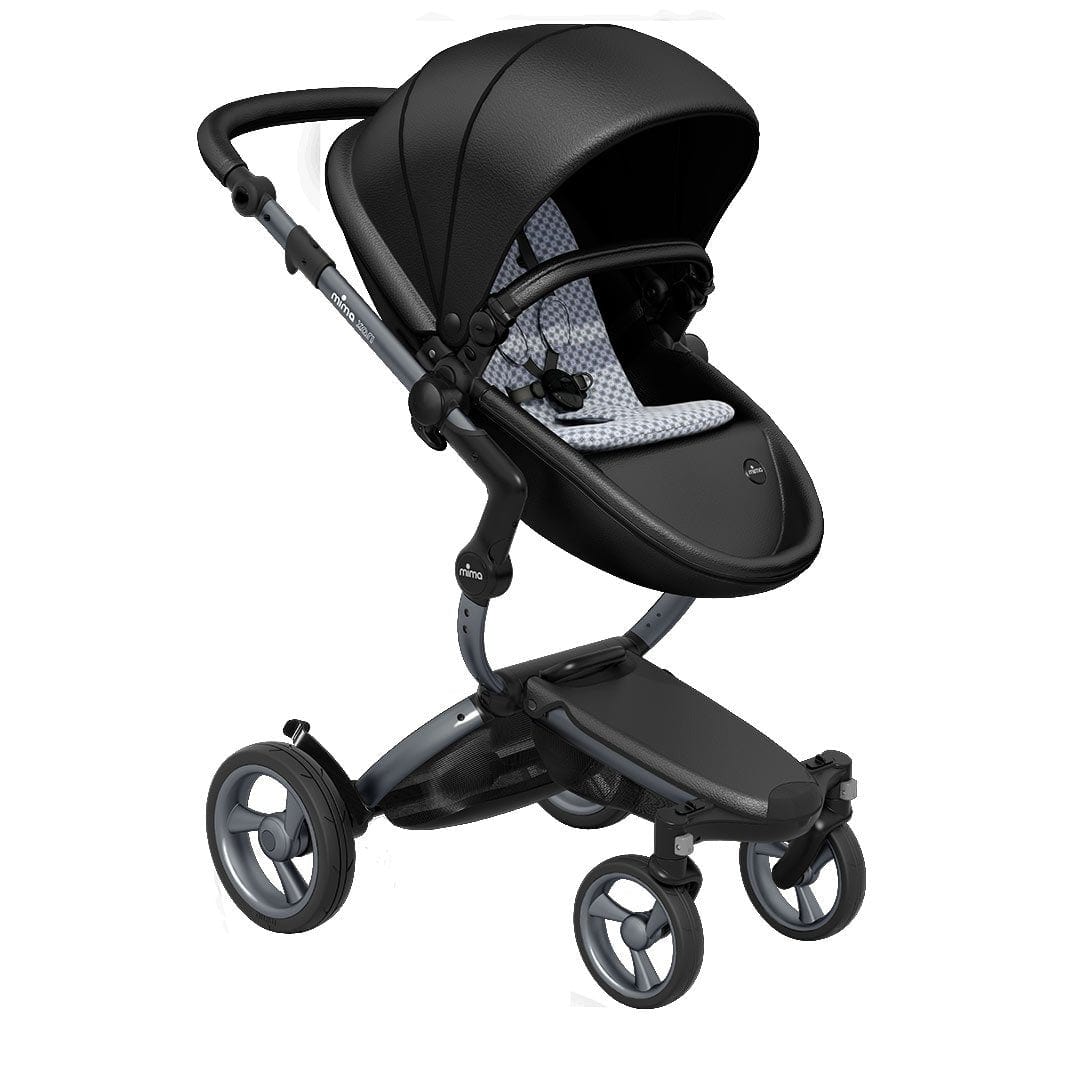 Mima-Xari-Single-Pushchair-Black-Flair-with-Graphite-Grey-Chassis-retro-blue