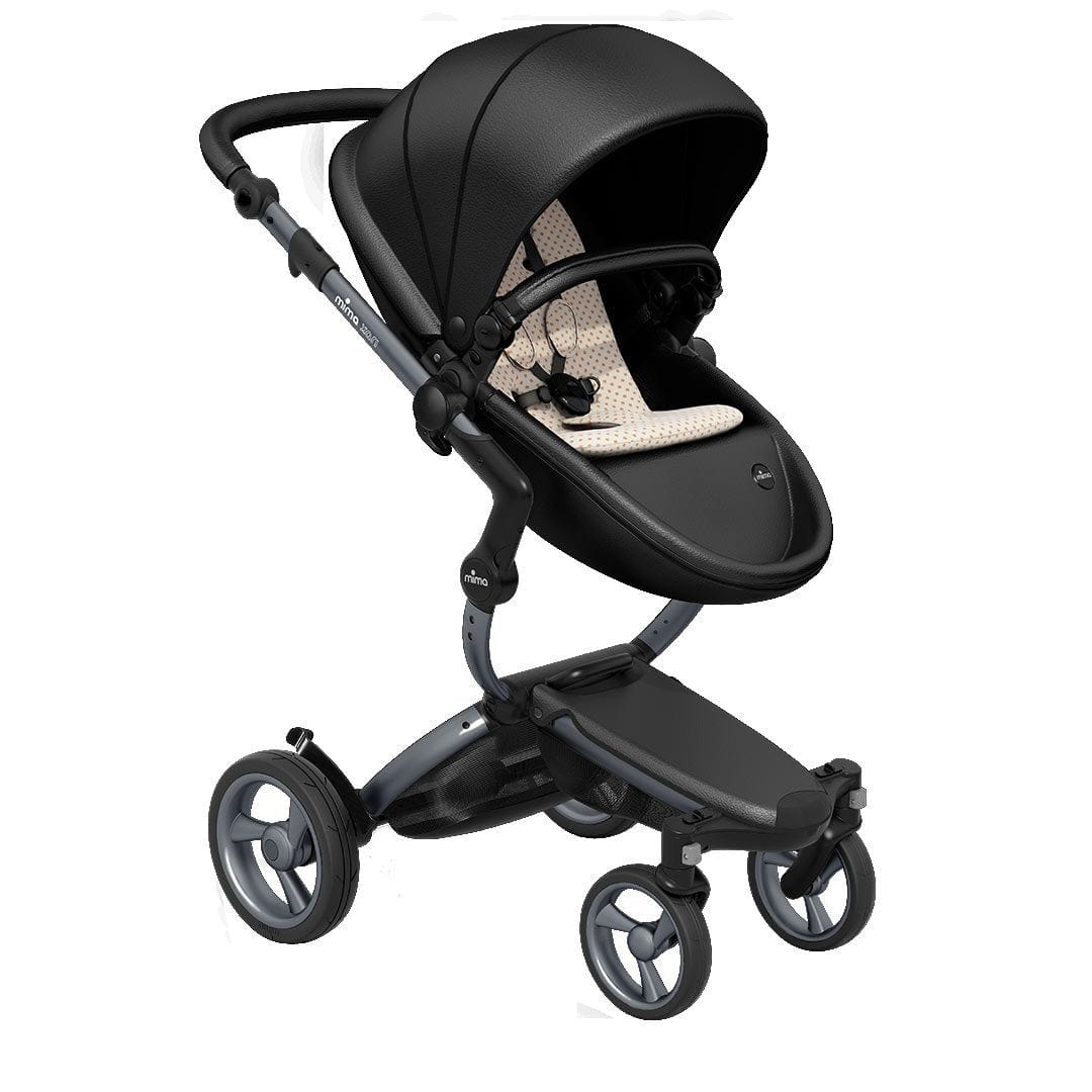 Mima-Xari-Single-Pushchair-Black-Flair-with-Graphite-Grey-Chassis-sandy-beige