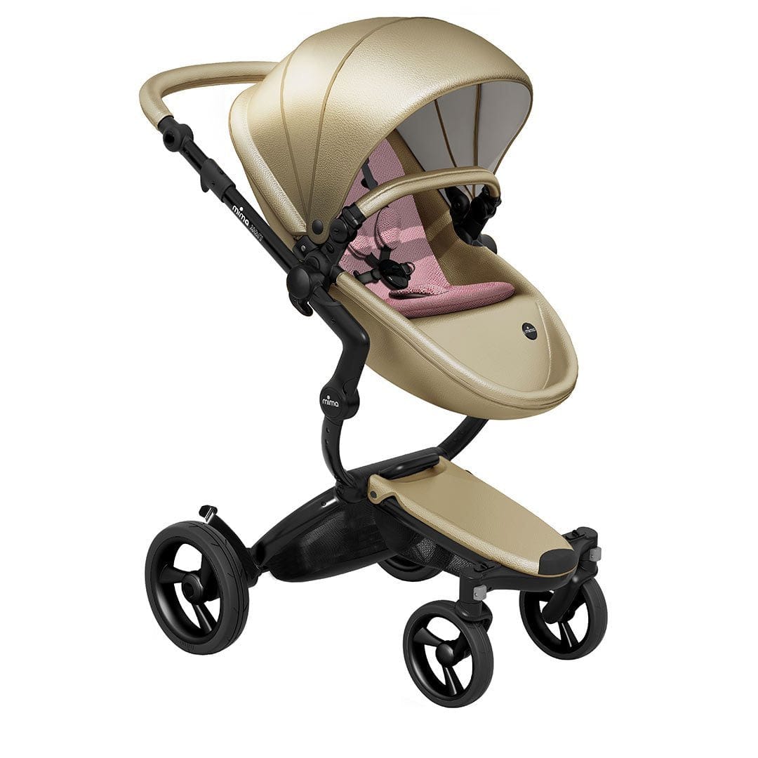 Mima-Xari-Single-Pushchair-champange-with-pixel-pink