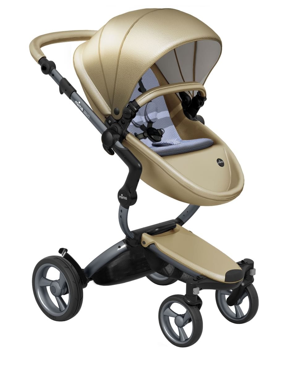 Mima Prams Champagne / Retro Blue mima xari - Graphite Grey Frame. -  Pre order