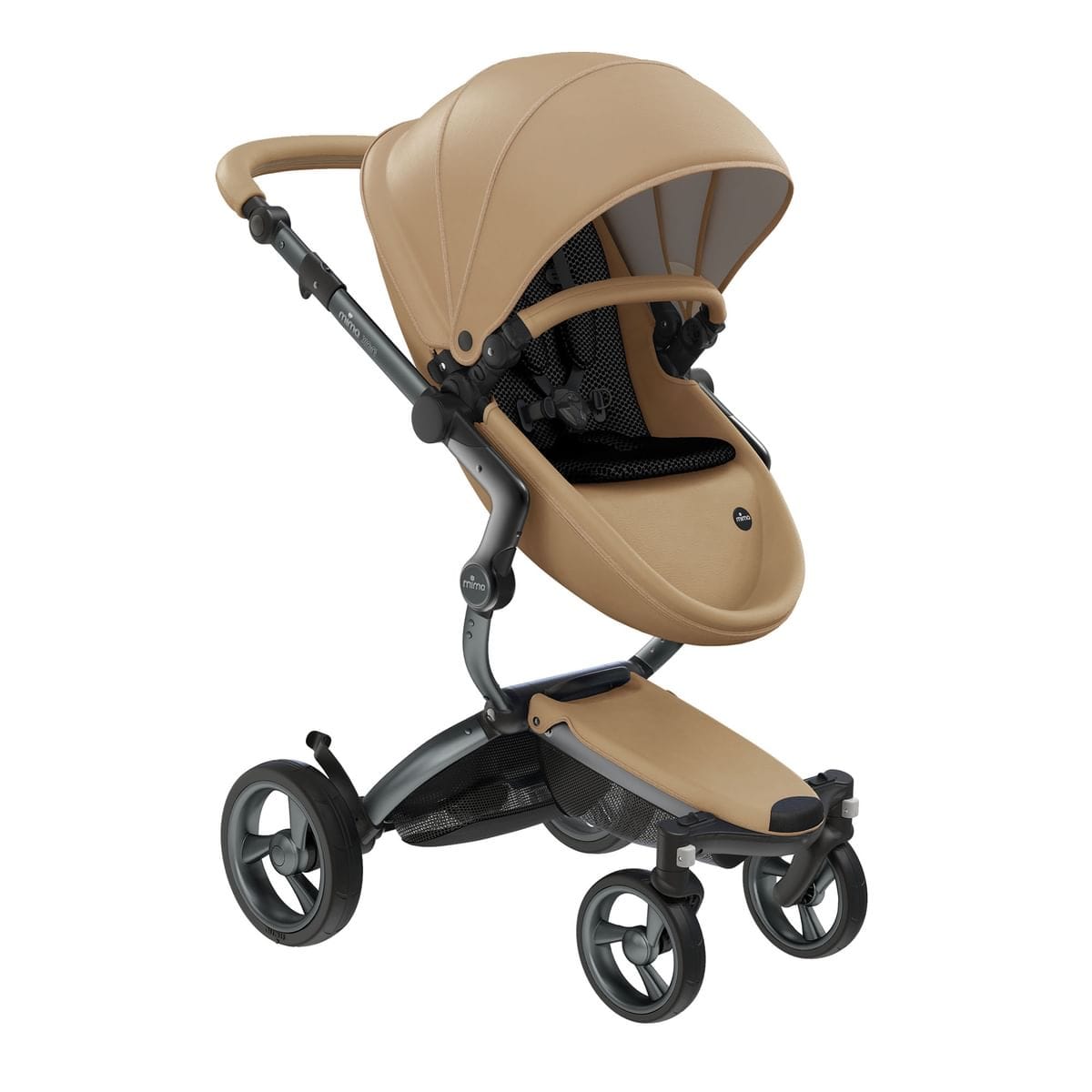 Mima Prams Latte / Black mima xari - Graphite Grey Frame. -  Pre order