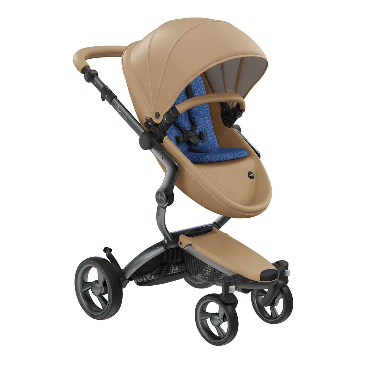 Mima Prams Latte / Denim Blue mima xari - Graphite Grey Frame. -  Pre order