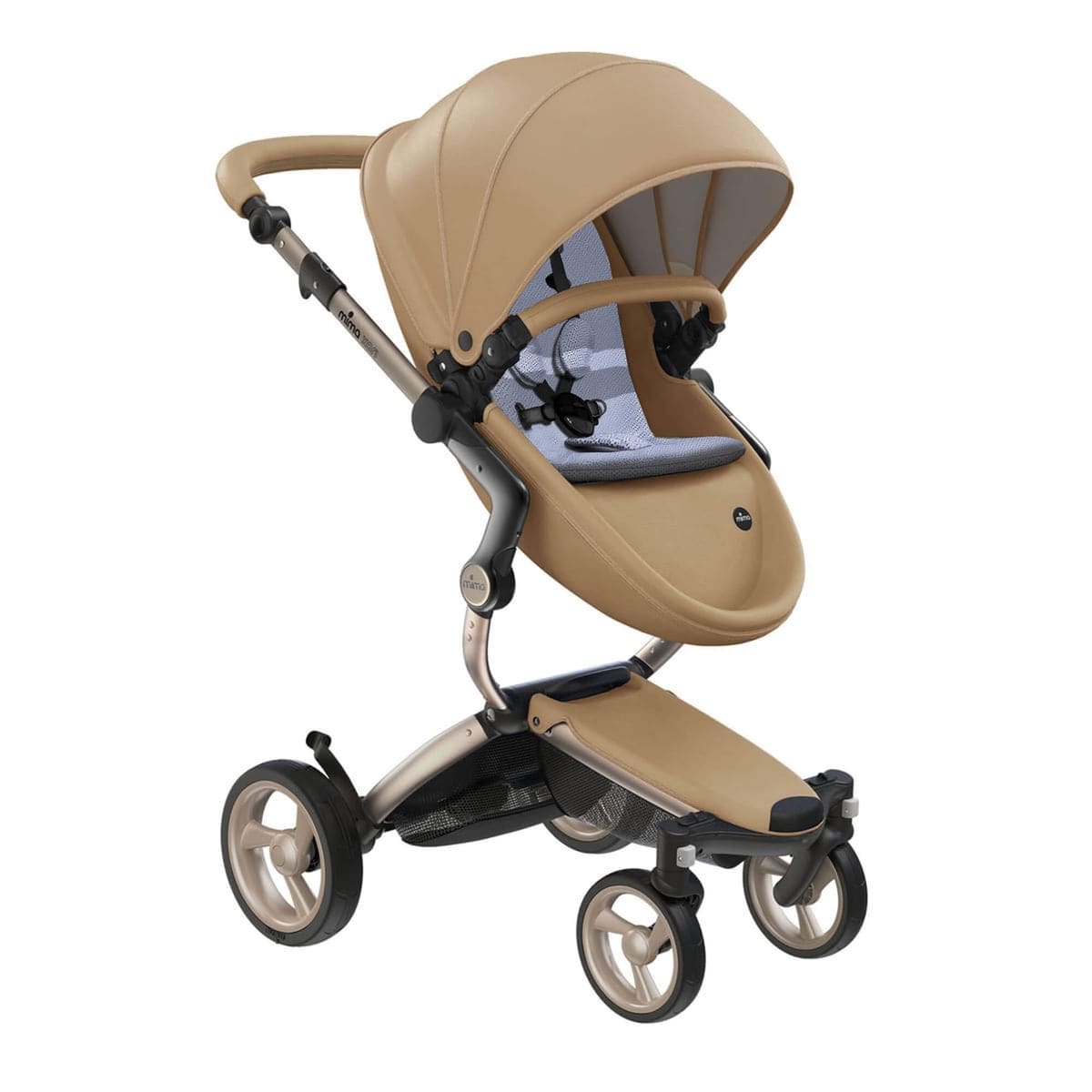 Mima Prams Latte / Retro Blue mima xari - Graphite Grey Frame. -  Pre order