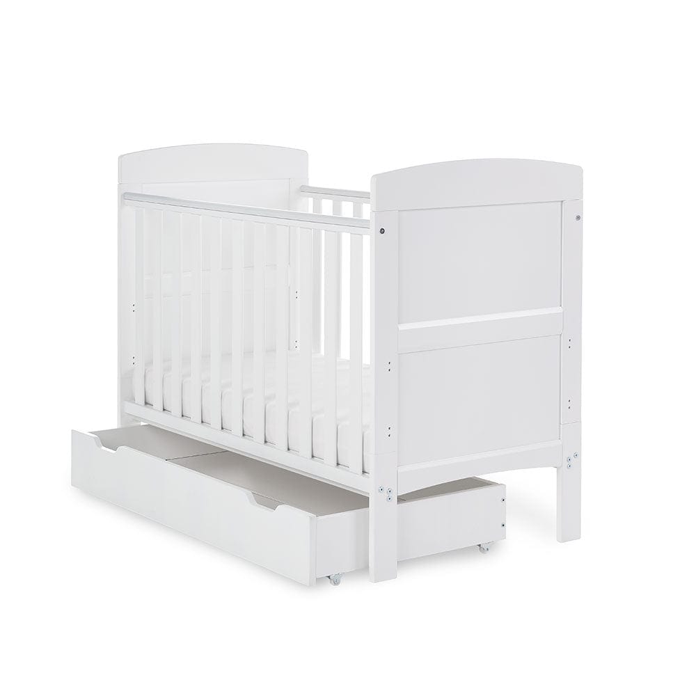 Obaby Cot & Cot Bed Cot & Under Drawer OBABY White Grace Mini Cot Bed