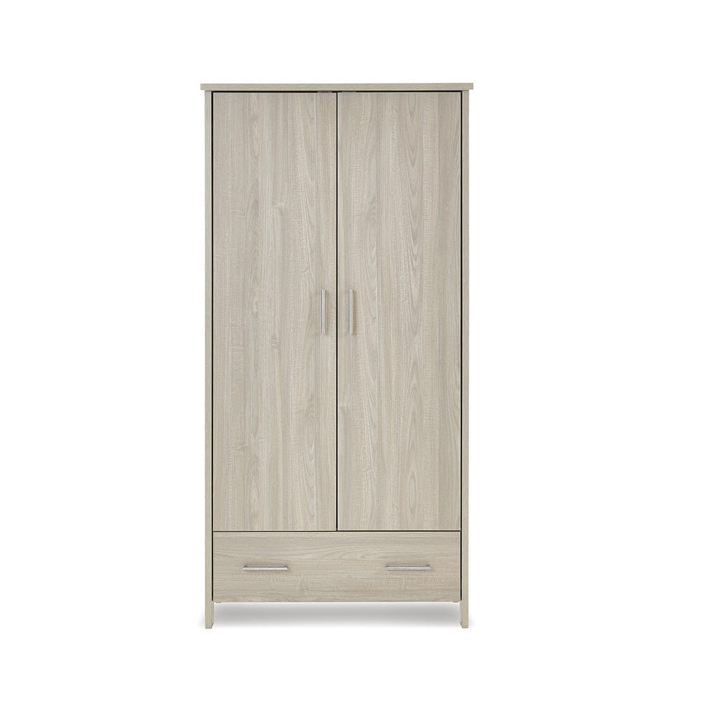 Obaby Nursery Furniture Greywash Obaby Nika Double Wardrobe - Direct Delivery