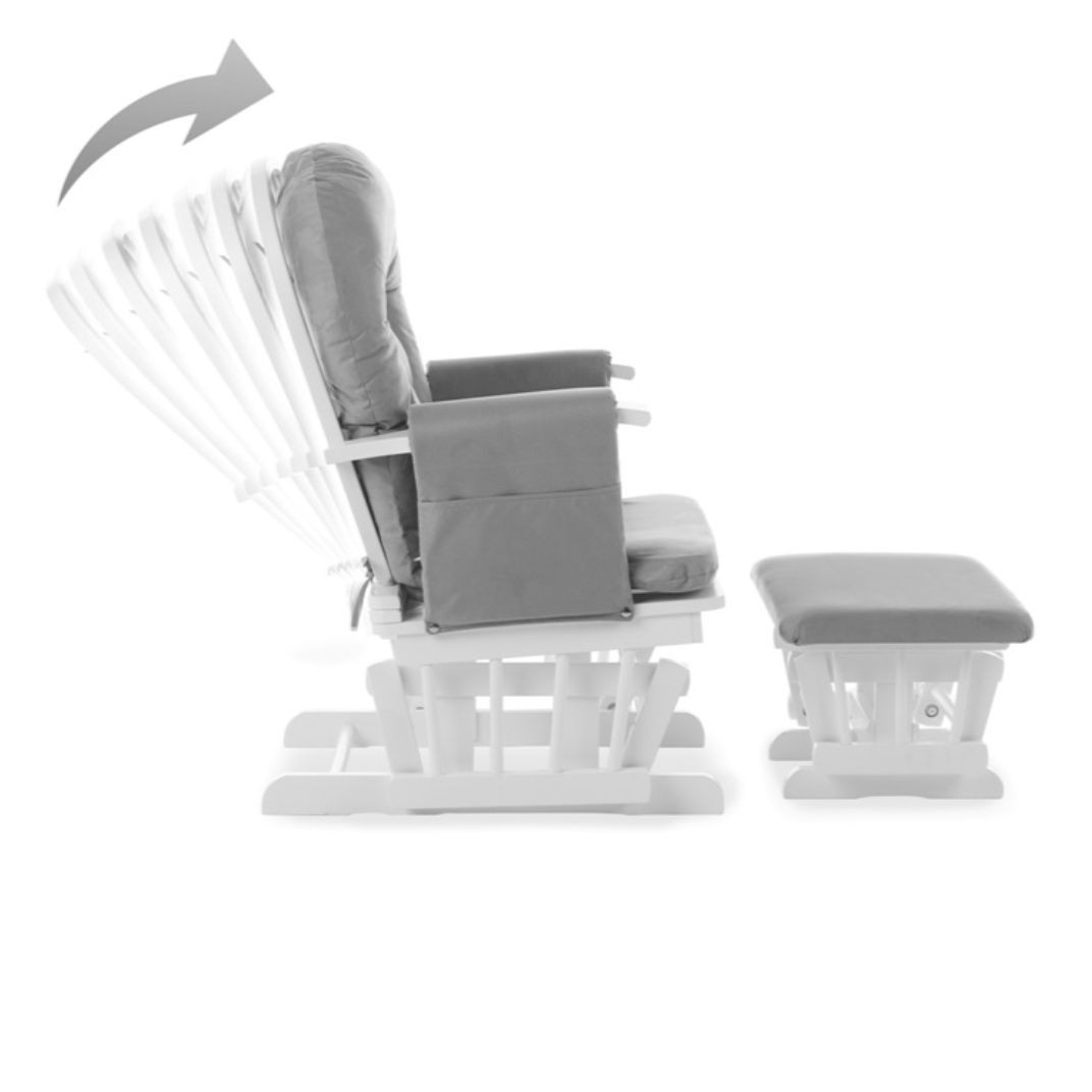 Obaby Nursery Furniture Obaby - Reclining Glider Chair & Stool - Direct Delivery