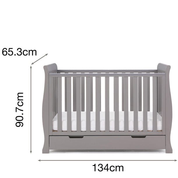 Obaby Nursery Furniture Obaby Stamford Mini Sleigh Cot Bed - Direct Delivery