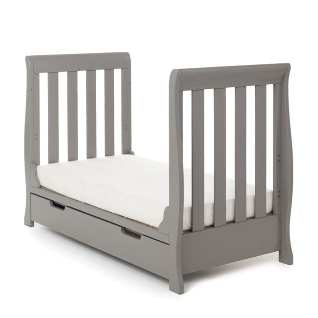 Obaby Nursery Furniture Obaby Stamford Mini Sleigh Cot Bed -& Moisture Management Mattress - Direct Delivery