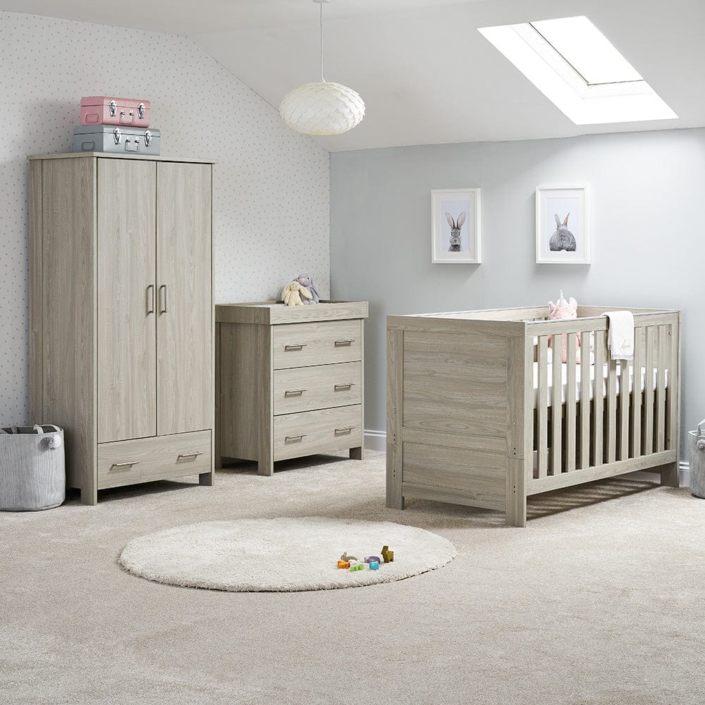 Obaby Nursery Furniture Set Grey Wash Obaby Nika 3 Piece Room Set - Direct Delivery