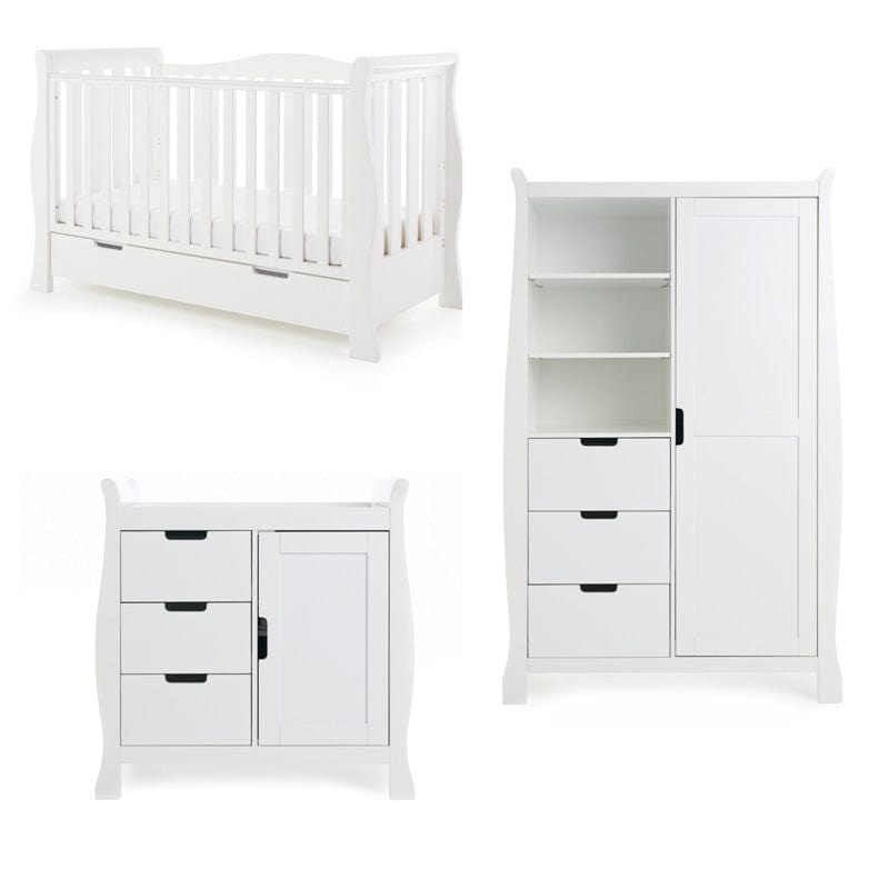 Obaby Nursery Furniture White Obaby Stamford Luxe 3 Piece Set - Direct Delivery