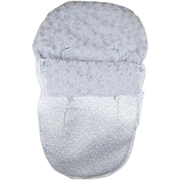 Paz Rodriguez Blue & Pearlescent Grey Car Seat Footmuff - 