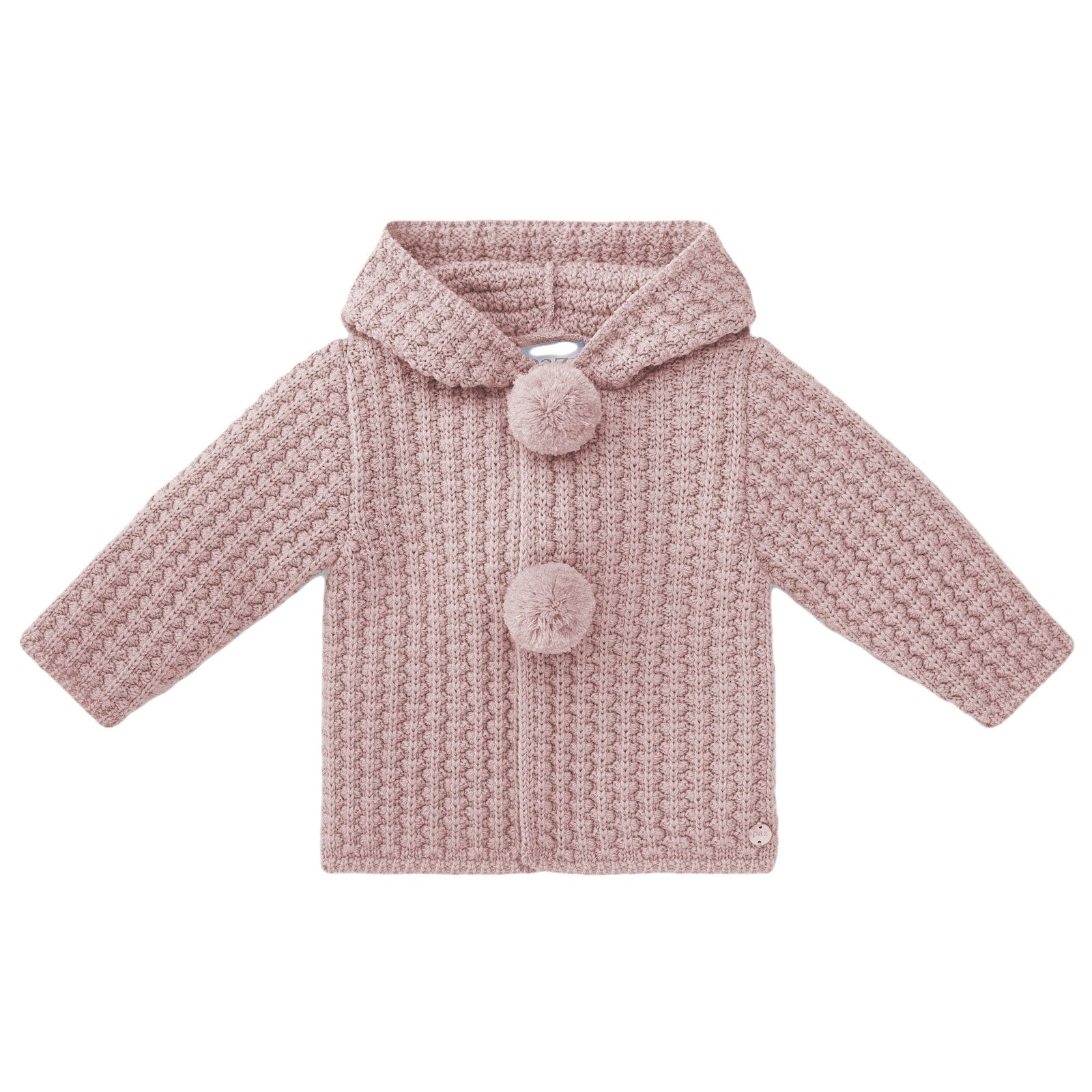 Paz Rodriguez Jacket Paz Rodriguez Hooded Dusty Pink Knitted Jacket