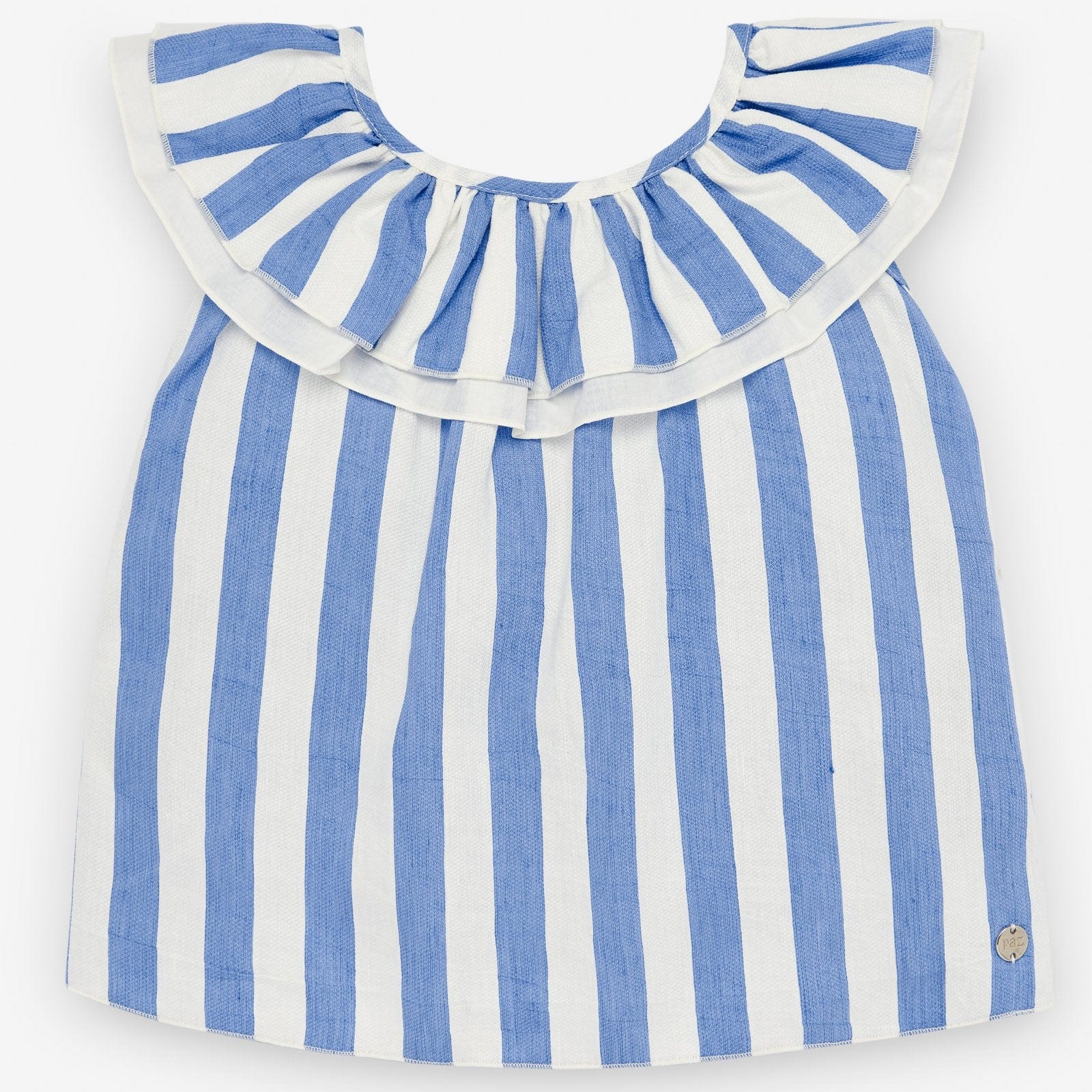 Paz Rodriguez Blue & White Striped Top - Top