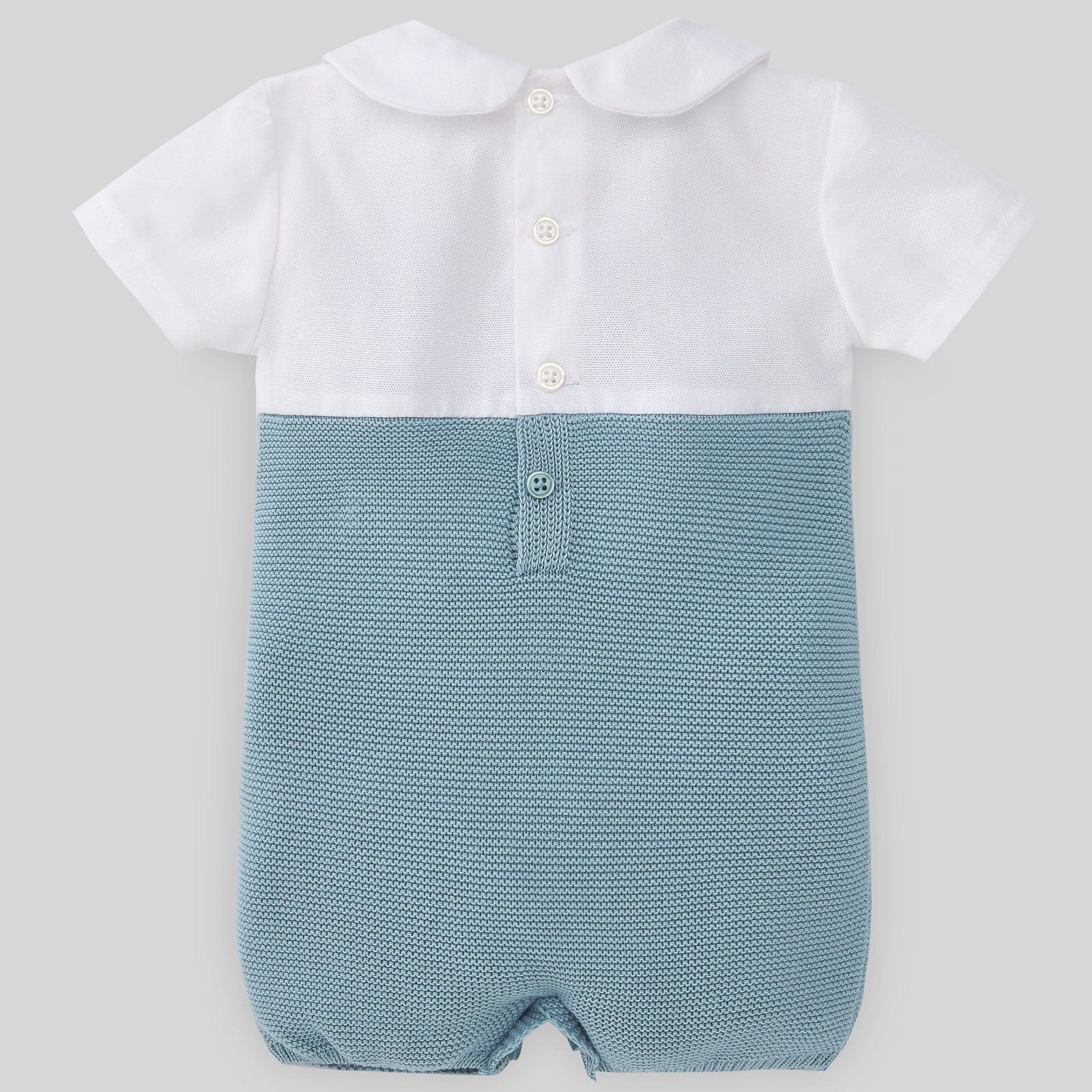 Paz Two piece set Paz Rodriguez Aquamarine & White Cotton Romper