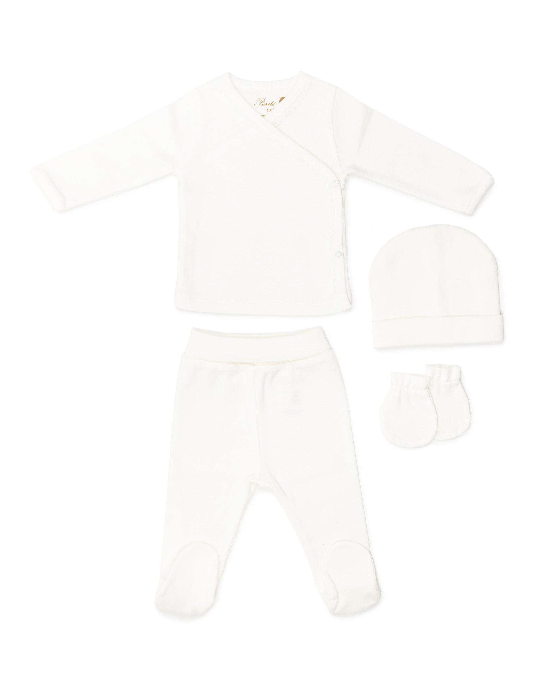 Purete Du... Bebe Four Piece Set Pureté Du... Bébé Ivory Cotton Four Piece Set