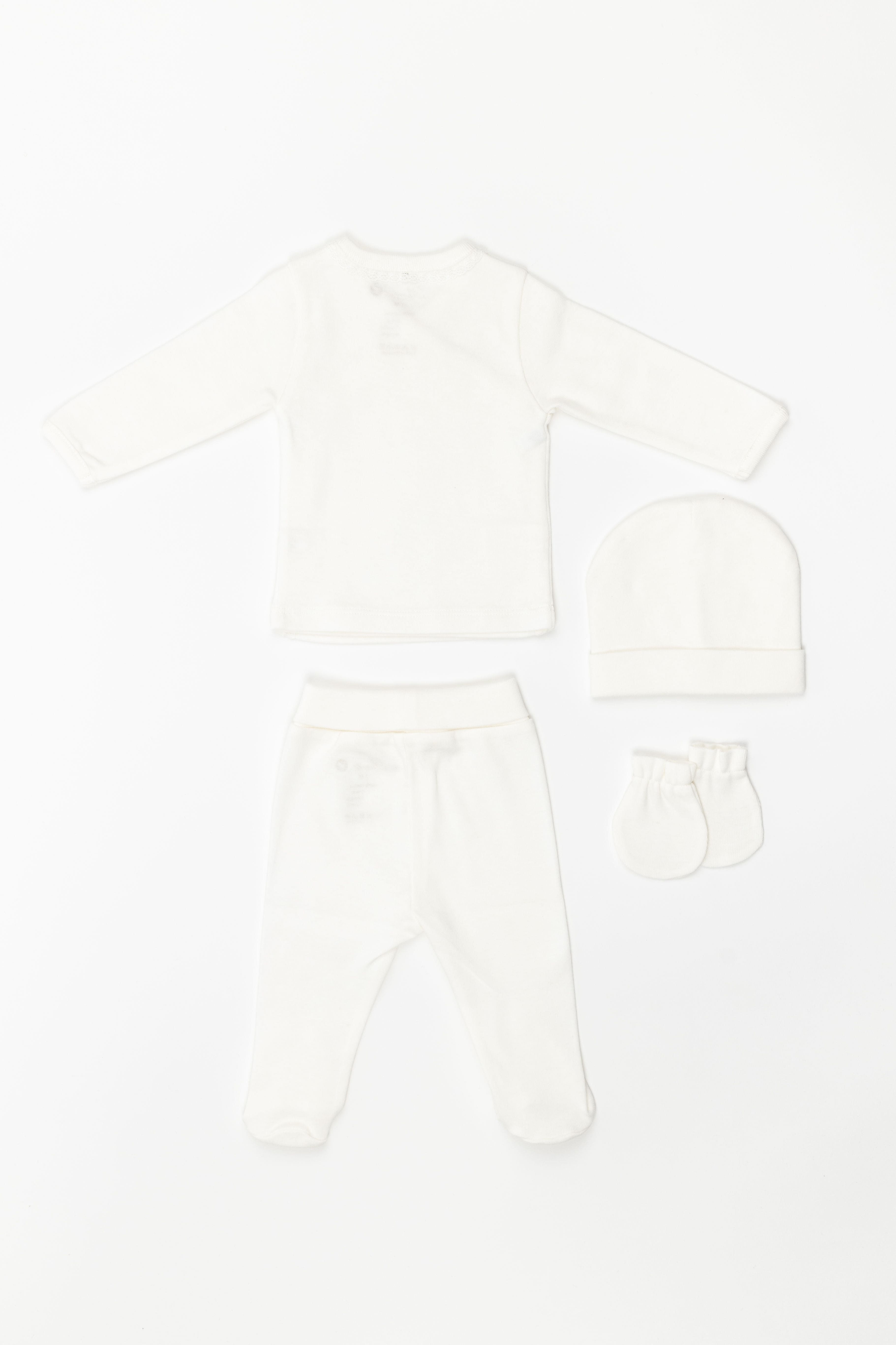 Purete Du... Bebe Four Piece Set Pureté Du... Bébé Ivory Cotton Four Piece Set