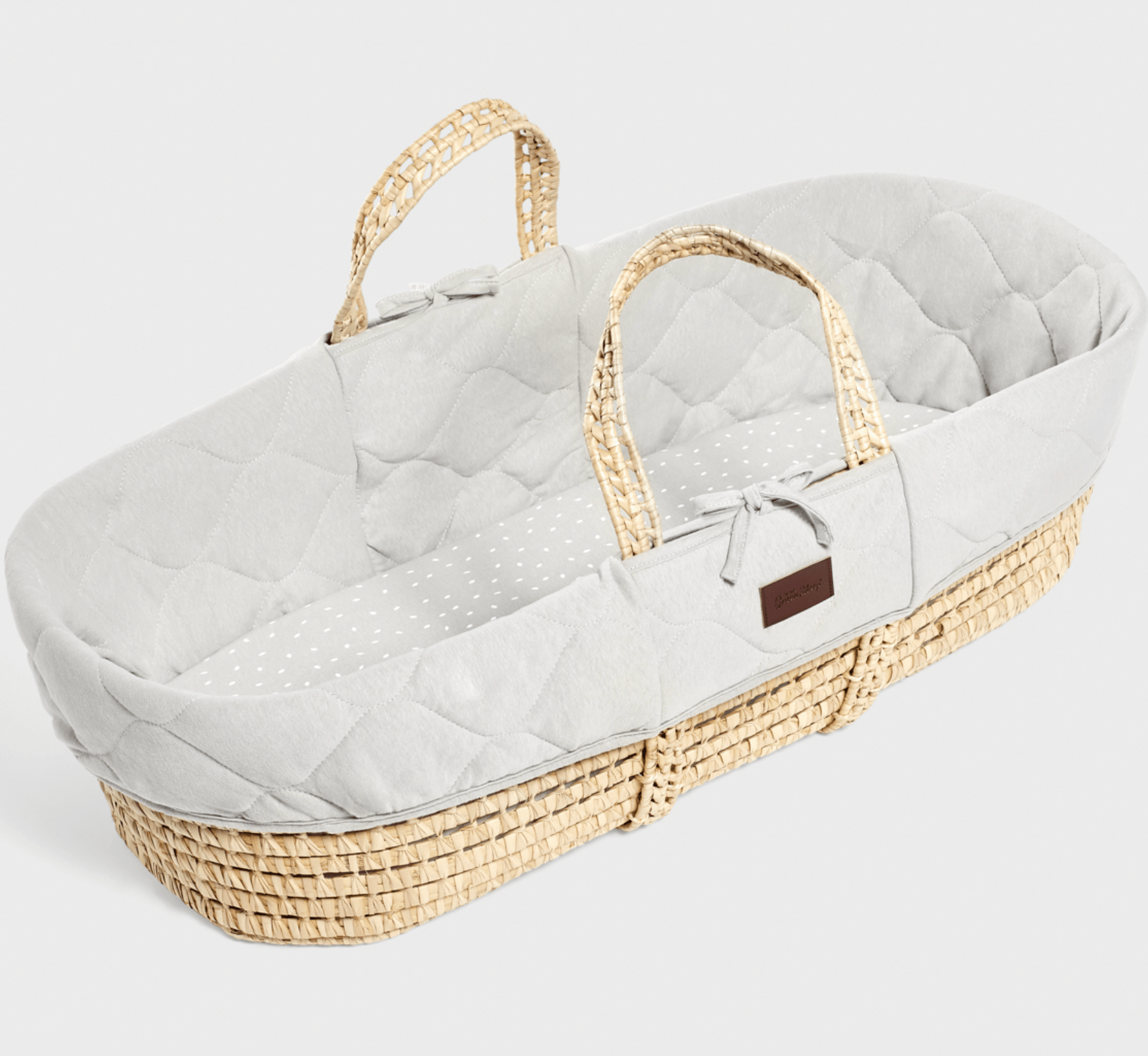 The Little Green Sheep Moses Baskets & Cribs Quilted Moses Basket and Mattress - Dove (Pre order) The Little Green Sheep Moses Basket