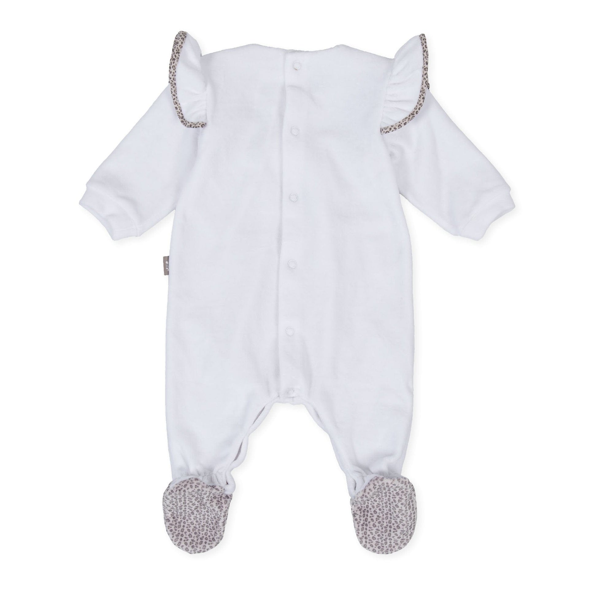 Tutto Piccolo Girls White Velour Babygrow - Babygrow