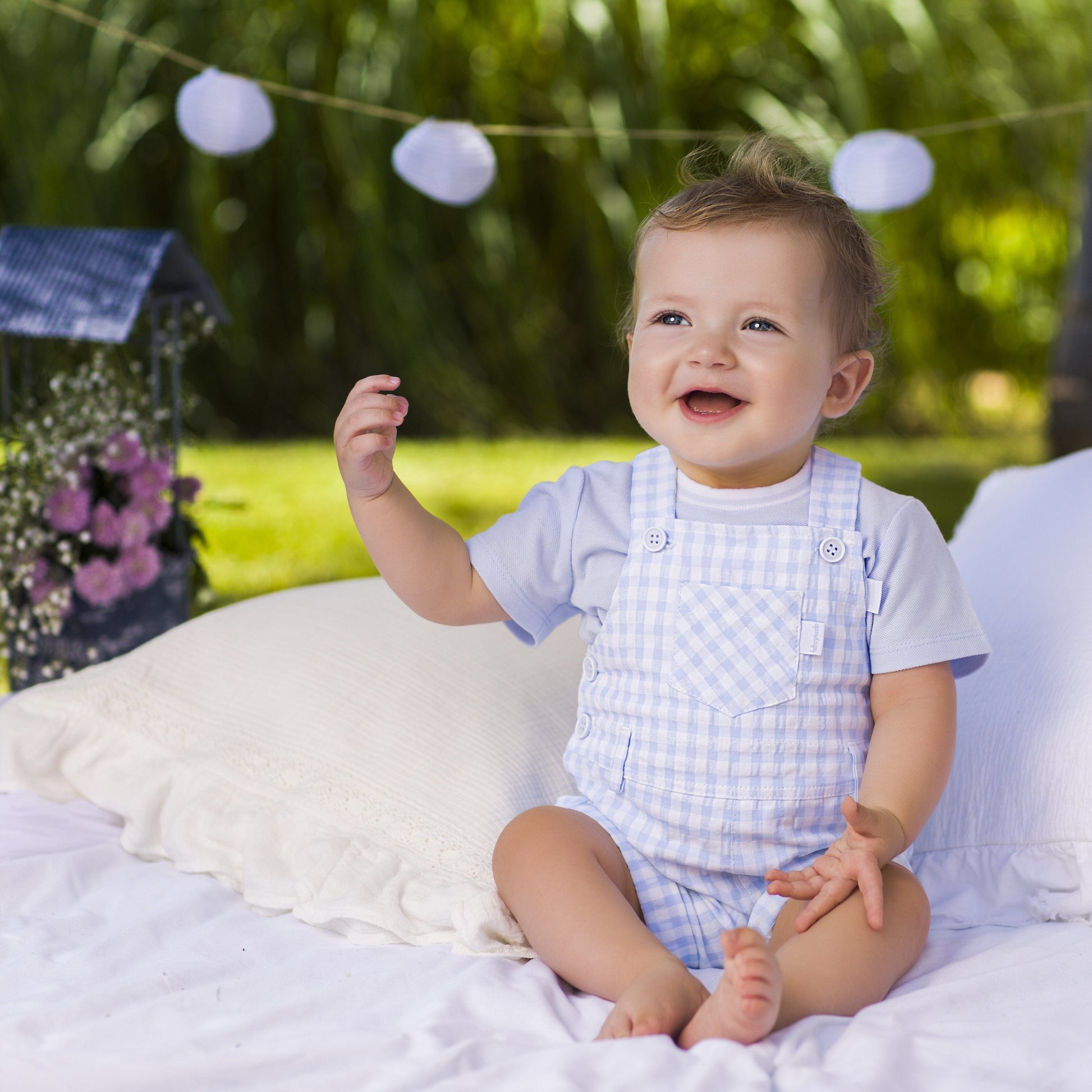 Tutto Piccolo Blue & White Two Piece Set - T-shirt