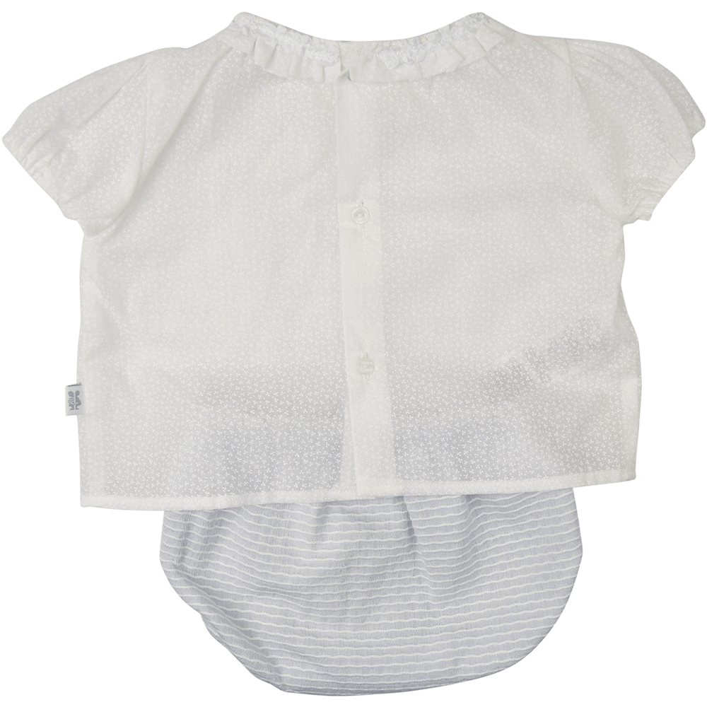 Tutto Piccolo White & Grey Two Piece Set - Two piece set